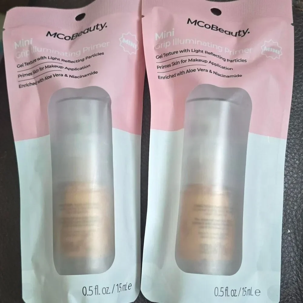 MCoBeauty Mini Grip Illuminating Primer Set of 2 – Travel Size Makeup Primer New